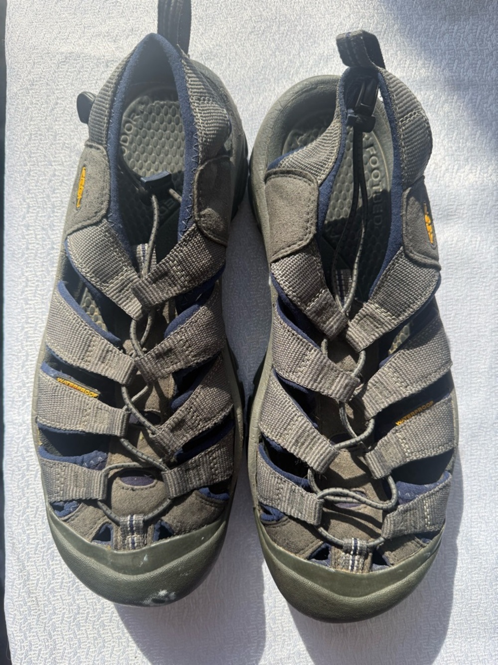 Keen Men's Charcoal and Navy Closed-Toe Outdoor Sandals